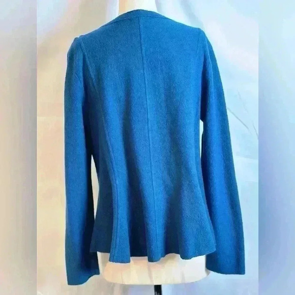 Alfani Teal Blue Career Jacket w/Front Zipper with Flair bottom  (Teal) Size XXL - Picture 4 of 9